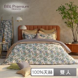 【BBL Premium】100%天絲印花床包被套組-曼菲斯莊園-孔雀花(雙人)