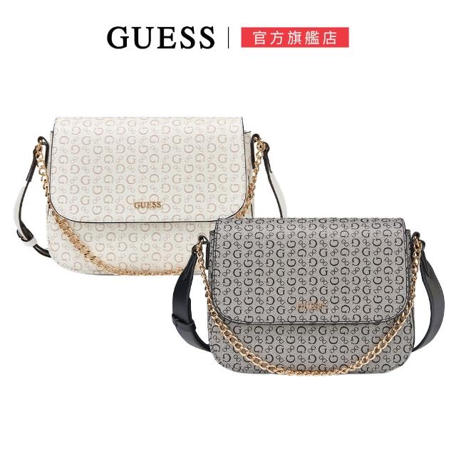 【GUESS】質感G字金屬鍊條肩背包(兩色任選)