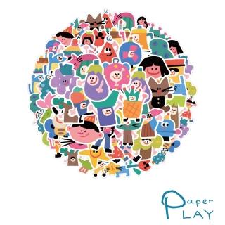 【Paper Play】創意多用途防水貼紙-可愛卡通小物插圖 60枚入(防水貼紙 行李箱貼紙 手機貼紙 水壺貼紙)