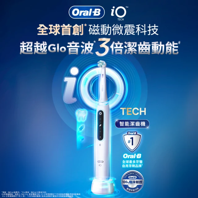 【德國百靈Oral-B-】iO TECH 微磁電動牙刷(白)