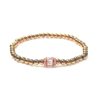 【HEMAKING】玫瑰金亮鑽磁性圓珠手鍊