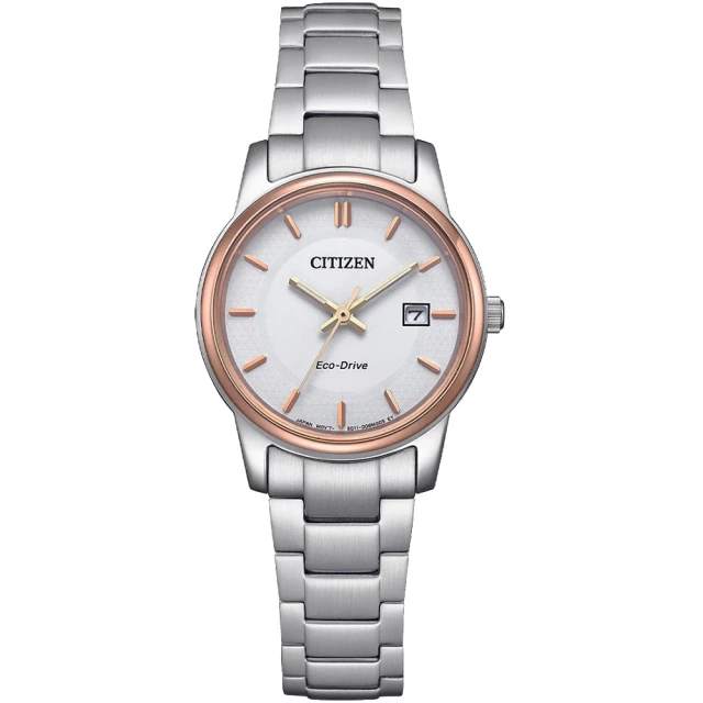 CITIZEN 星辰 光動能簡約大三針女錶-27.5mm(EW2319-71A)