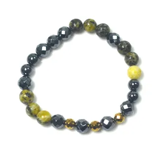 【金石工坊】黑膽石蛋黃石手鍊