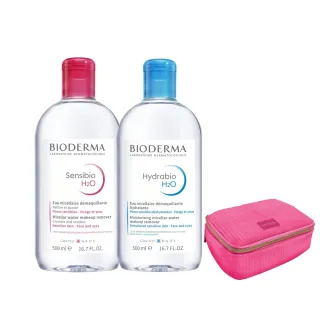 【BIODERMA 貝膚黛瑪 官方直營】潔膚液500mlx2(舒敏高效/保濕水潤/平衡控油_3款任選)(卸妝/卸妝水)