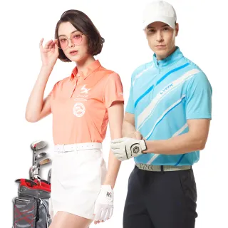 【Lynx Golf】獨家新品！網路訂製男女抗UV吸濕速乾透氣高爾夫衫/短袖POLO衫(山貓任選/乾爽親膚)