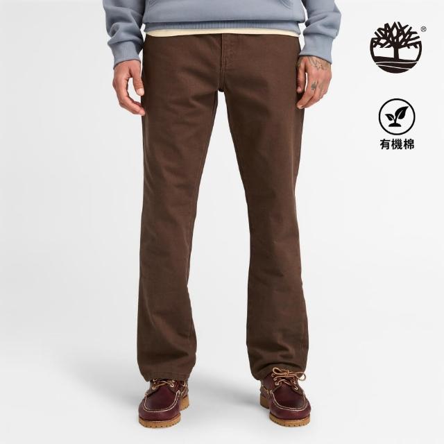 【Timberland 官方旗艦】男款深棕色休閒長褲(A6FHE243)