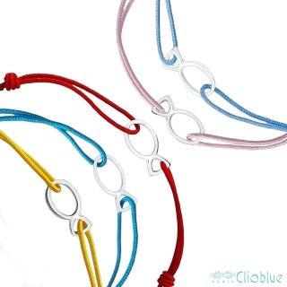 【CLIO BLUE】小魚衝浪繩手鍊-多色可選 雙魚(法國巴黎品牌/925純銀)