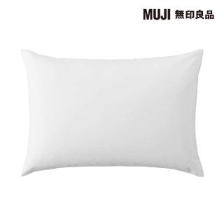【MUJI 無印良品】柔舒水洗棉枕套/50/柔白 52*95cm 圓柱形