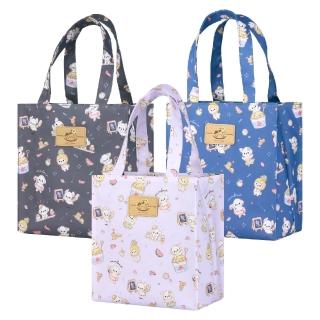 【uma hana】海邊小白狗多用途隨身防水包 小方包(手提袋/便當袋/萬用袋/防水包 袋)