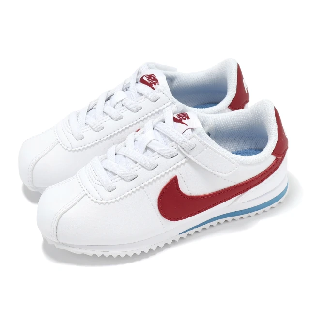 NIKE 耐吉 童鞋 Cortez Easyon PS 白 紅 中童 小朋友 阿甘鞋 休閒鞋 親子鞋(DM0951-115)