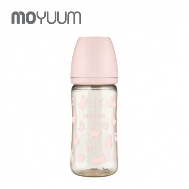 【MOYUUM】韓國 PPSU 設計款 寬口奶瓶 270ml 4入組(多款可選)