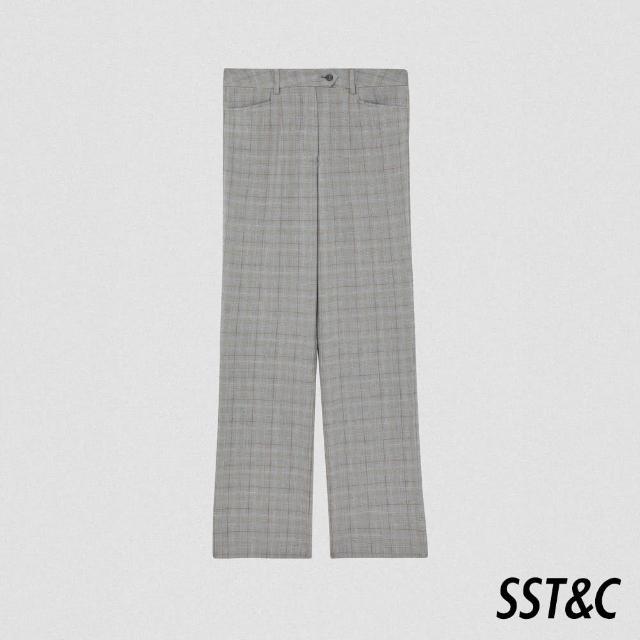 【SST&C】淺灰威爾斯格紋直筒版西裝褲01022408005(新品上市)