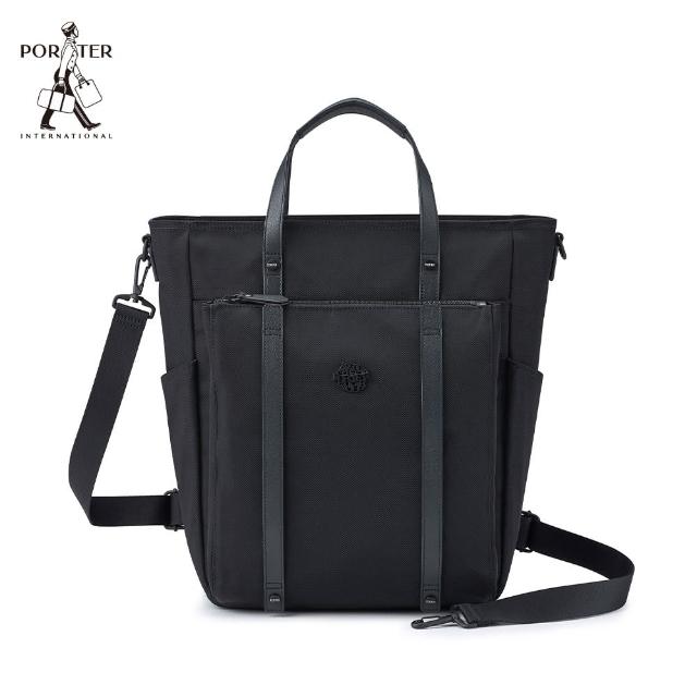 【PORTER INTERNATIONAL】都會尊爵DUKE托特包(黑)