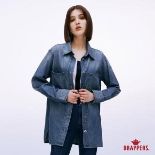 【BRAPPERS】女款 Boy friend系列-全棉牛仔襯衫(深藍)