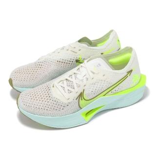 【NIKE 耐吉】競速跑鞋 Wmns ZoomX Vaporfly Next% 3 女鞋 米白 螢光黃 碳板 運動鞋(HQ3464-143)