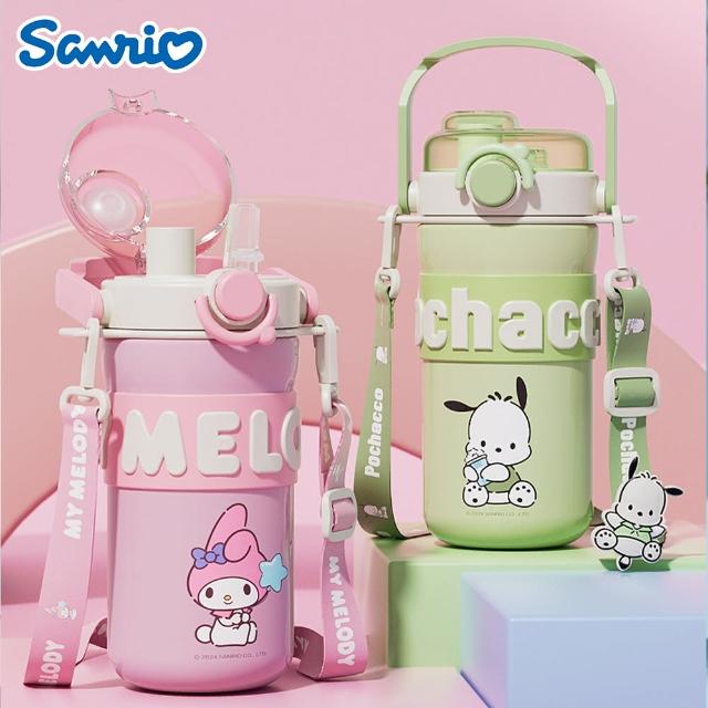 【SANRIO 三麗鷗】酷洛米大耳狗316不鏽鋼直飲吸管雙飲保溫杯635ml(美樂蒂 帕恰狗)