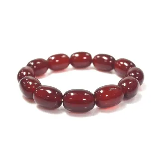 【金石工坊】鴻運當頭紅瑪瑙手鍊(13x18mm)