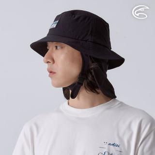 【ADISI】環保紗速乾超撥水水陸衝浪帽-護頸可拆 AH24037 黑色(防潑水 吸濕 排汗 快乾 透氣)