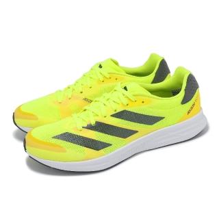 【adidas 愛迪達】競速跑鞋 Adizero RC 4 M 男鞋 黃 黑 緩震 運動鞋 愛迪達(GX6662)