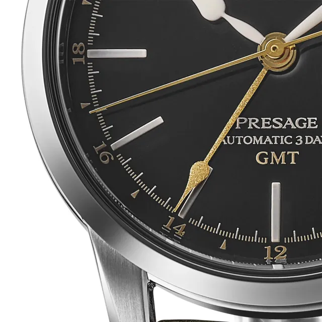【SEIKO 精工】PRESAGE系列 漆藝錶盤 GMT機械腕錶 推薦 送禮 畢業禮物(SPB447J1/6R54-00F0C)