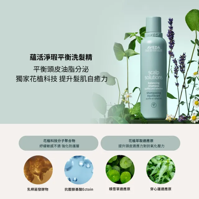 【AVEDA】頭皮調理組(蘊活煥欣/蘊活淨瑕/花植結構/蘊活光萃 5款任選+蘊活淨瑕頭皮調理液100ml)