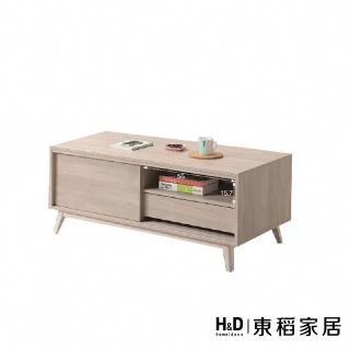 【H&D 東稻家居】淺木色滑門大茶几(TKHT-07088)