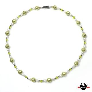 【HEMAKING】珍珠美人魚磁性青綠項鍊(8mm)