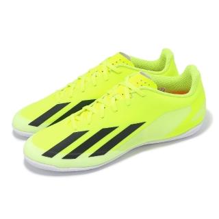 【adidas 愛迪達】足球鞋 X Crazyfast Club IN 男鞋 黃黑 支撐 緩衝 室內足球 運動鞋 愛迪達(IF0722)