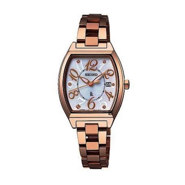 【SEIKO 精工】官方授權  Lukia 女 晶鑽時尚石英腕錶 錶徑26mm SK008(SSVN028J)