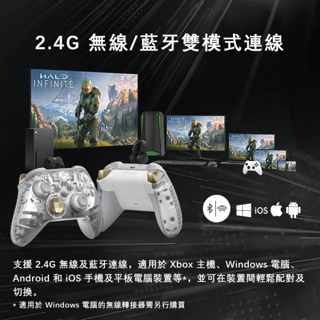 【Microsoft 微軟】XBOX 原廠無線控制器 手把 PC手把 Xbox Series S/X PC 適用(冰霜領域)