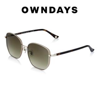 【OWNDAYS】時尚金屬方形墨鏡(SUN1063T-1S C1)