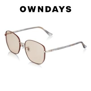 【OWNDAYS】時尚金屬方形墨鏡(SUN1063T-1S C2)