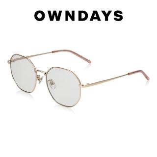 【OWNDAYS】百搭多角金屬框款墨鏡(SUN1068T-2S C4)