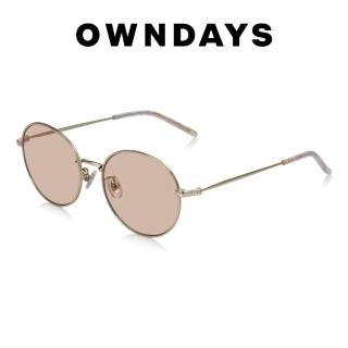 【OWNDAYS】時尚金屬圓框墨鏡(SUN1069T-2S C2)