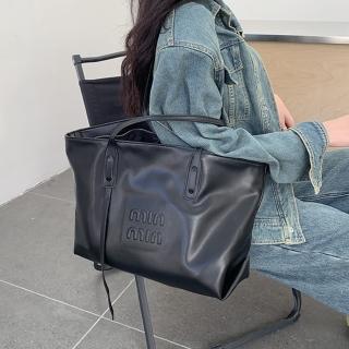 【LEEHER】女生/包包/肩揹包/單肩包/托特包/通勤包/大容量托特包/軟皮包包/黑色包包/拉鍊托特包