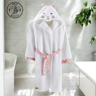 【SOLO 歐洲家居】大人貓咪造型連帽浴袍 土耳其製 純棉浴袍 連帽浴袍 情侶 親子 天然 吸水 快乾 高質感