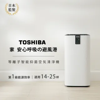 【TOSHIBA 東芝】TV直播熱銷等離子智能抑菌空氣清淨機 適用14-25坪(CAF-W116XTW)