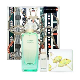 【Hermes 愛馬仕】Un Jardin Sur Le Nil 尼羅河花園禮盒 - 淡香水EDT 100ml+7.5ml+50g香皂(平行輸入)