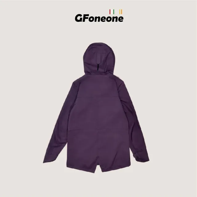 【GFoneone】女長版防水透氣機能外套-紫色(女外套 機能外套 薄外套 防水外套)