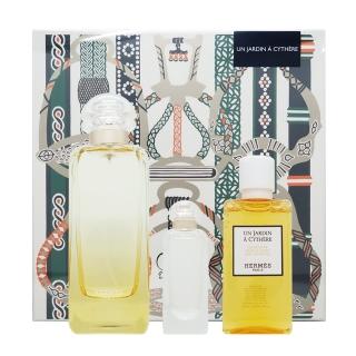 【Hermes 愛馬仕】Un Jardin a Cythere 希瑟花園歡慶禮盒 - 淡香水100ml+7.5ml+沐浴膠40ml(平行輸入)