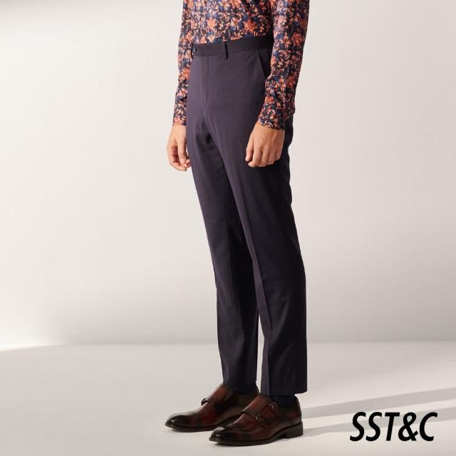 【SST&C】經典款藏青直條紋裁縫西裝褲00022408003(換季65折)
