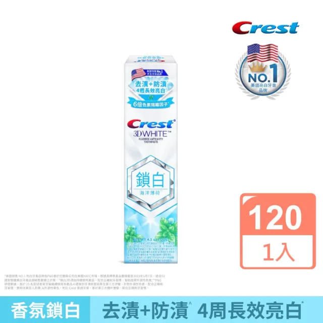 【Crest】香氛鎖白牙膏120g 牙齒美白(岡山夢•白桃 / 清柚•白茶/海洋薄荷/清新雪櫻 任選)