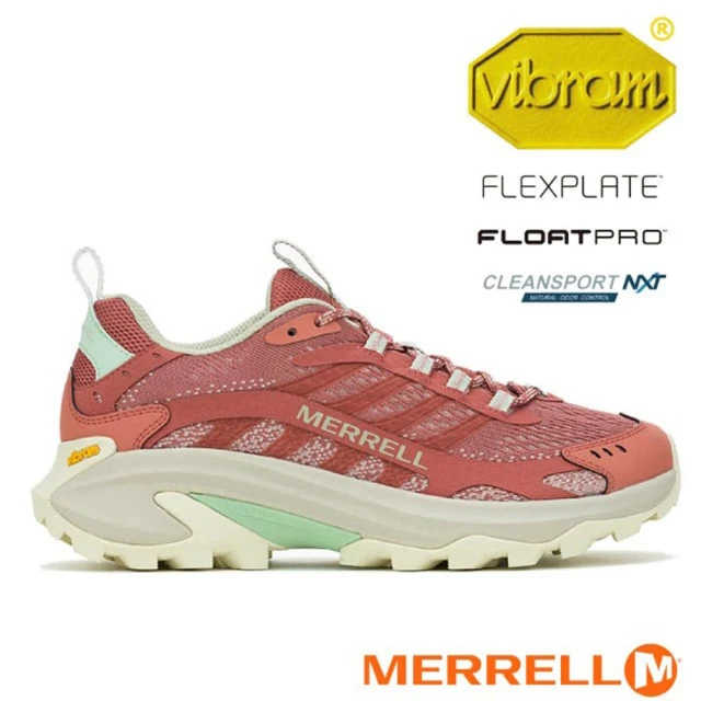 MERRELL 女 MOAB SPEED 2 多功能透氣登山健行鞋.休閒運動鞋(ML038244 岩石紅)