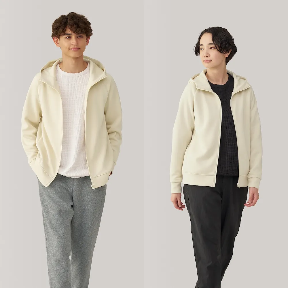 【MUJI 無印良品】男抗UV速乾裏毛拉鍊連帽外套(共3色)