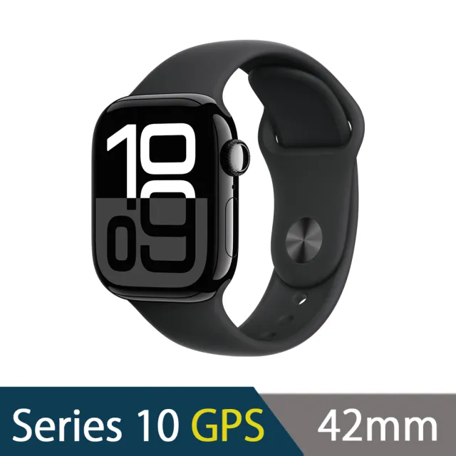 鋼化保貼組【Apple】Apple Watch S10 GPS 42mm(鋁金屬錶殼搭配運動型錶帶)