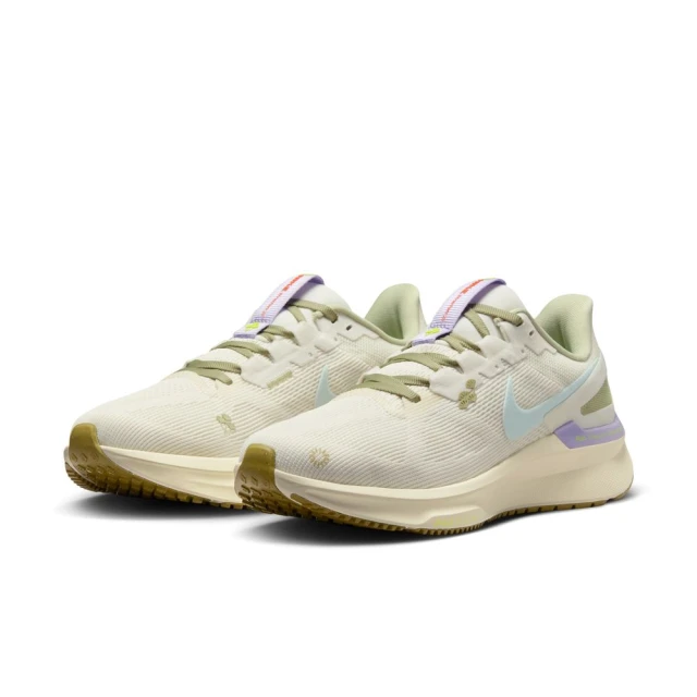 NIKE 耐吉 氣墊慢跑鞋 運動鞋 高支撐_女_白綠_W NIKE AIR ZOOM STRUCTURE 25(HQ3466141)