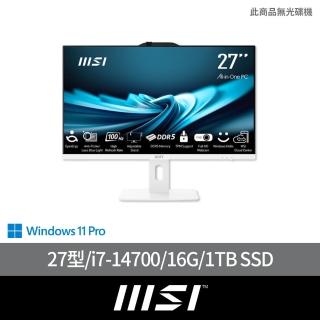 【MSI 微星】27型 i7 液晶電腦(PRO AP272P 14M-497TW/i7-14700/16G/1TB SSD/Win11Pro)