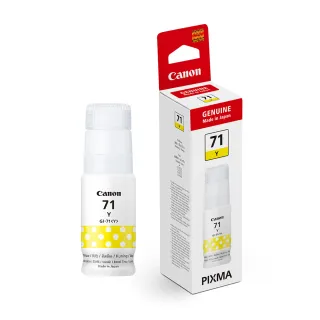 【Canon】官方直營 GI-71Y 原廠連供黃色墨水(適用G1730/G2730/G3730/G1737/G2770/G3770/G4770)