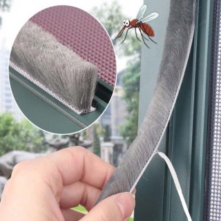 【QW家居】毛刷條 氣密條 隔音條 3米 背膠(底座5.1 mm 毛長5 mm)