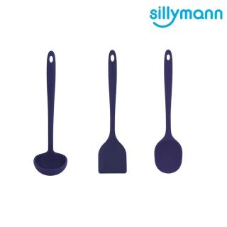 【韓國sillymann】一體成型三件組-煎鏟+拌炒勺+湯勺(可進洗碗機高溫清潔可沸水消毒)